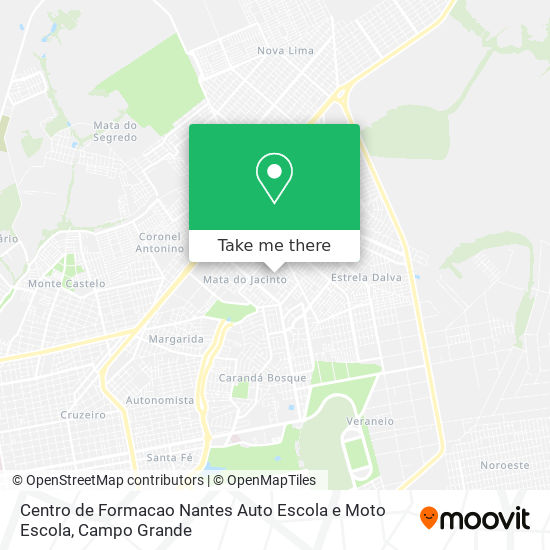 Mapa Centro de Formacao Nantes Auto Escola e Moto Escola