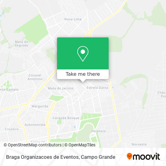 Mapa Braga Organizacoes de Eventos