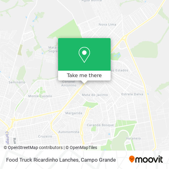 Mapa Food Truck Ricardinho Lanches