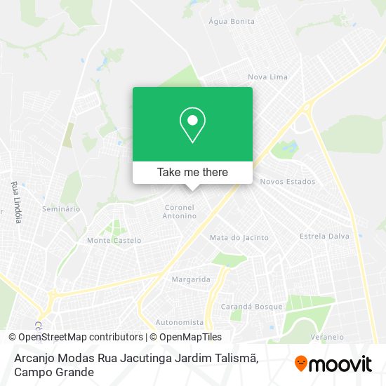 Arcanjo Modas Rua Jacutinga Jardim Talismã map