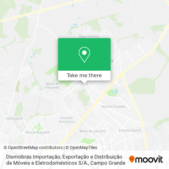 Mapa Dismobrás Importação, Exportação e Distribuição de Móveis e Eletrodomésticos S / A.