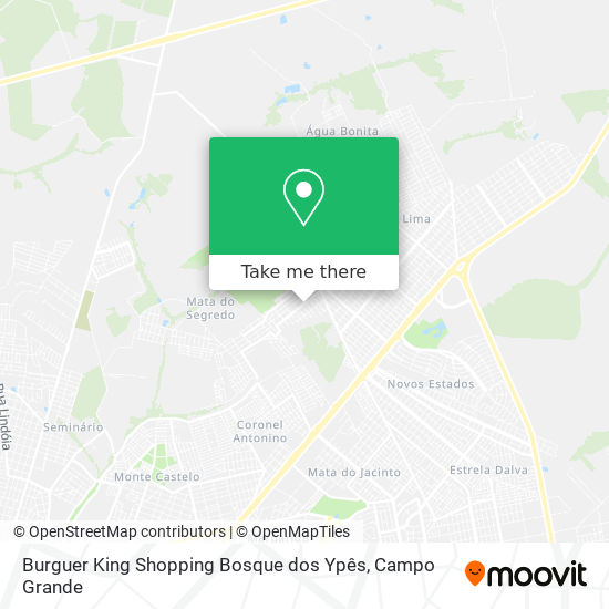 Burguer King Shopping Bosque dos Ypês map