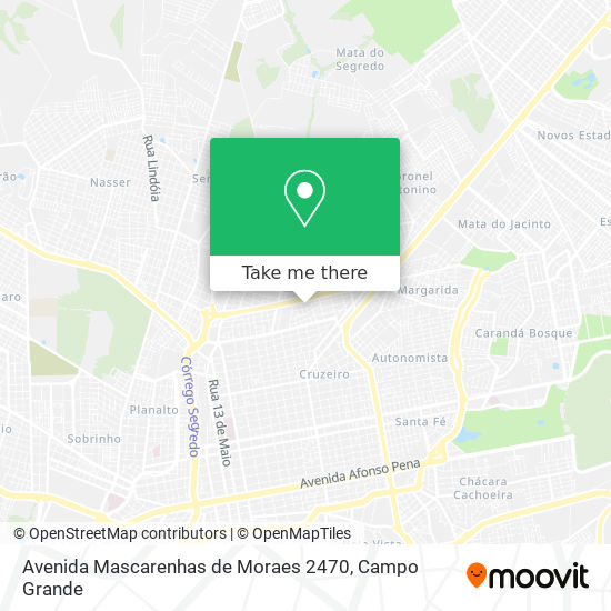 Mapa Avenida Mascarenhas de Moraes 2470