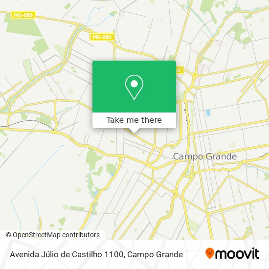 Mapa Avenida Júlio de Castilho 1100