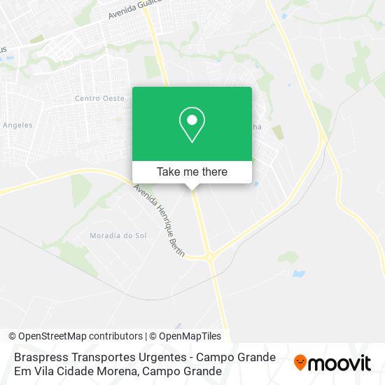 Braspress Transportes Urgentes - Campo Grande Em Vila Cidade Morena map