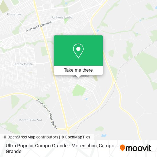 Mapa Ultra Popular Campo Grande - Moreninhas