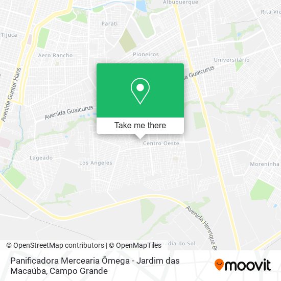 Panificadora Mercearia Ômega - Jardim das Macaúba map