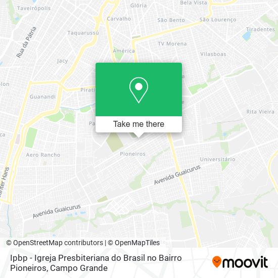 Mapa Ipbp - Igreja Presbiteriana do Brasil no Bairro Pioneiros