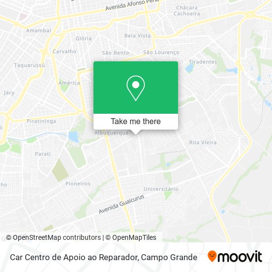 Car Centro de Apoio ao Reparador map