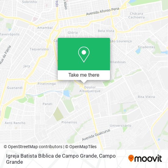 Mapa Igreja Batista Bíblica de Campo Grande