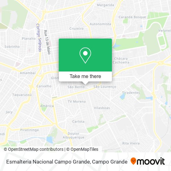 Mapa Esmalteria Nacional Campo Grande