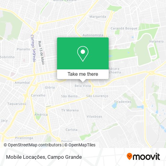 Mobile Locações map