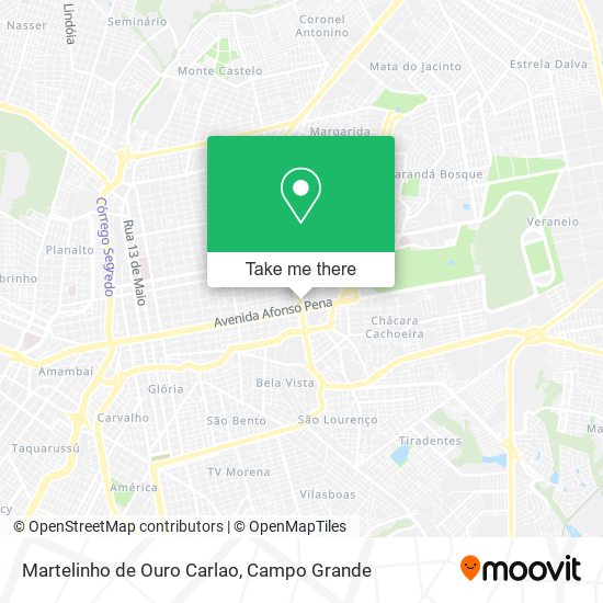 Martelinho de Ouro Carlao map