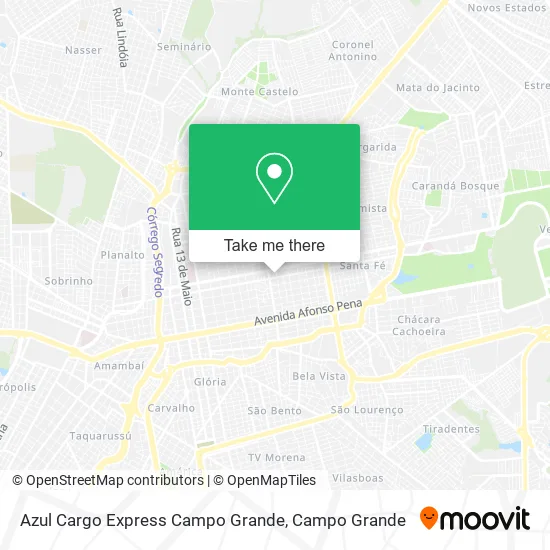 Azul Cargo Express Campo Grande map