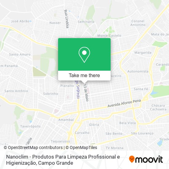 Mapa Nanoclim - Produtos Para Limpeza Profissional e Higienização