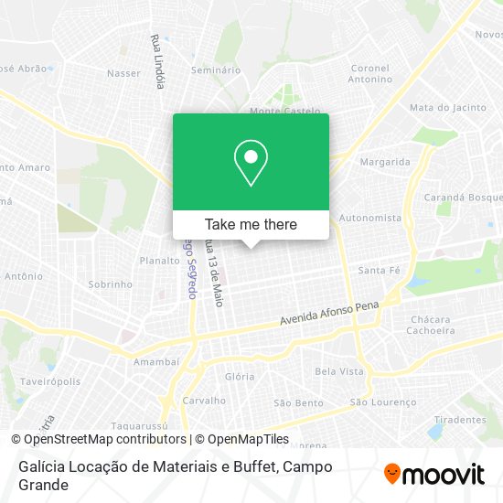 Galícia Locação de Materiais e Buffet map