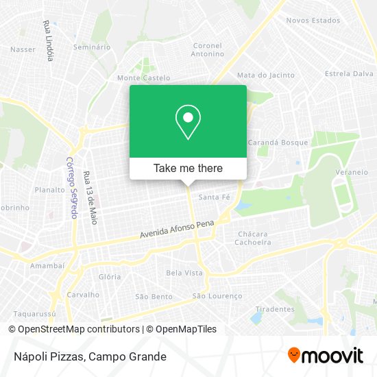 Nápoli Pizzas map