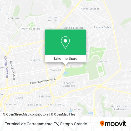 Mapa Terminal de Carregamento EV