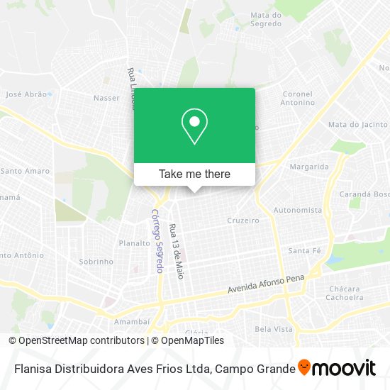 Mapa Flanisa Distribuidora Aves Frios Ltda