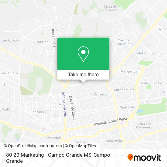 Mapa 80 20 Marketing - Campo Grande MS