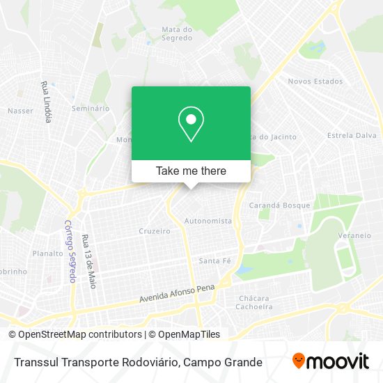 Mapa Transsul Transporte Rodoviário