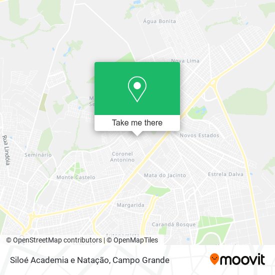 Mapa Siloé Academia e Natação