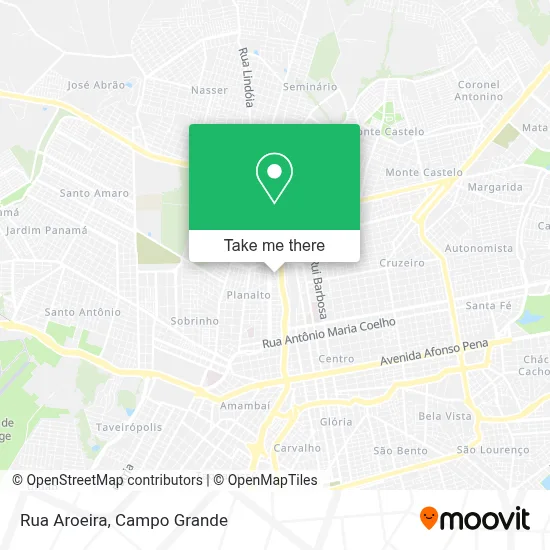 Rua Aroeira map