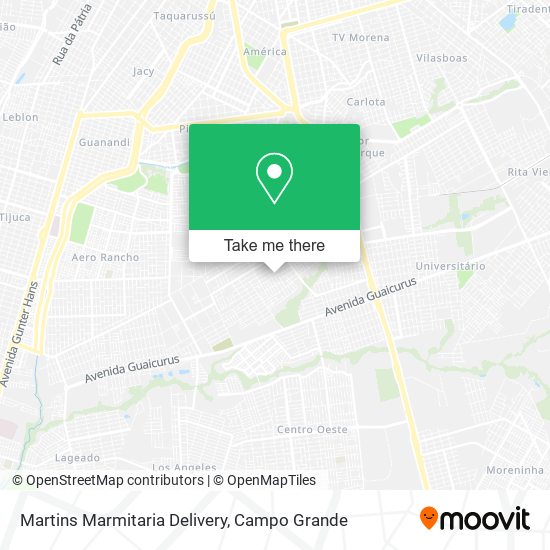 Mapa Martins Marmitaria Delivery