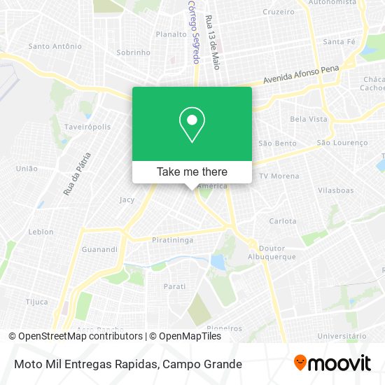 Moto Mil Entregas Rapidas map