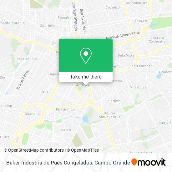 Mapa Baker Industria de Paes Congelados