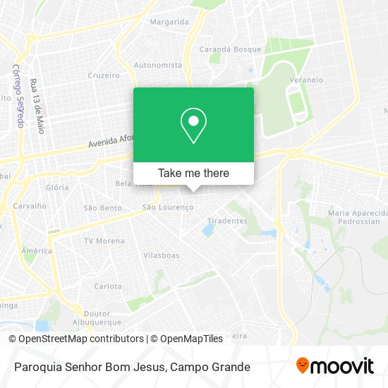 Mapa Paroquia Senhor Bom Jesus