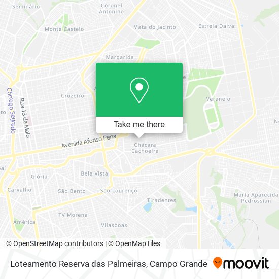 Mapa Loteamento Reserva das Palmeiras