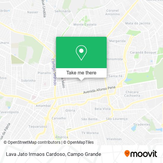 Lava Jato Irmaos Cardoso map