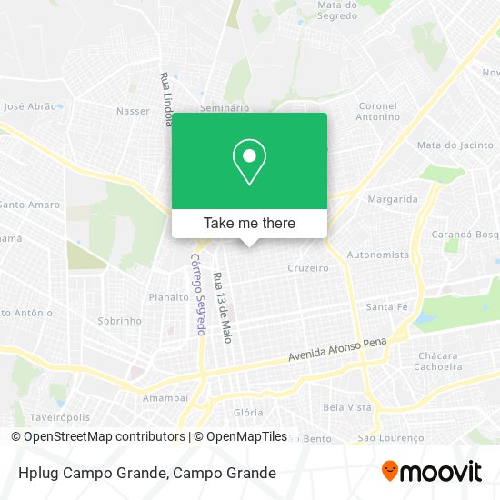 Hplug Campo Grande map
