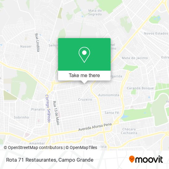 Rota 71 Restaurantes map