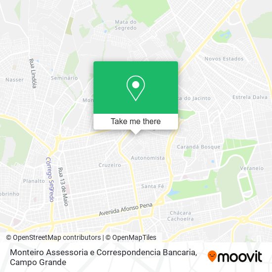 Mapa Monteiro Assessoria e Correspondencia Bancaria