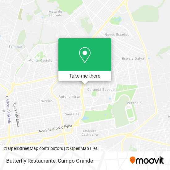 Butterfly Restaurante map