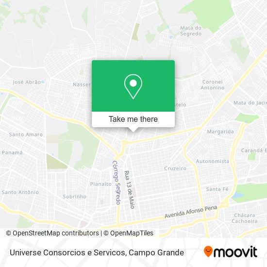 Universe Consorcios e Servicos map