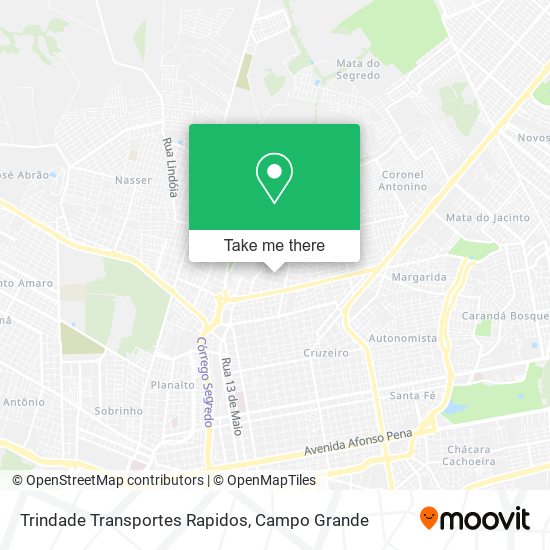 Mapa Trindade Transportes Rapidos