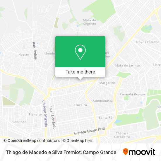 Thiago de Macedo e Silva Fremiot map