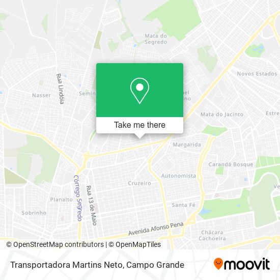 Mapa Transportadora Martins Neto