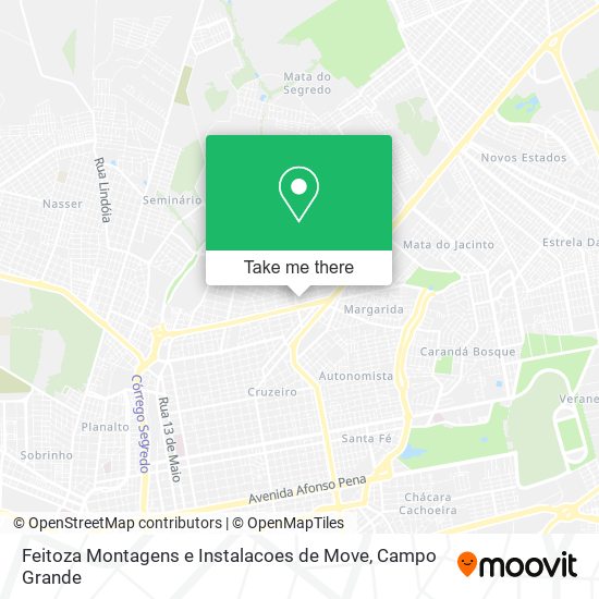 Mapa Feitoza Montagens e Instalacoes de Move