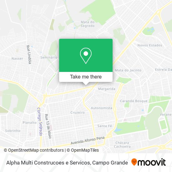 Mapa Alpha Multi Construcoes e Servicos