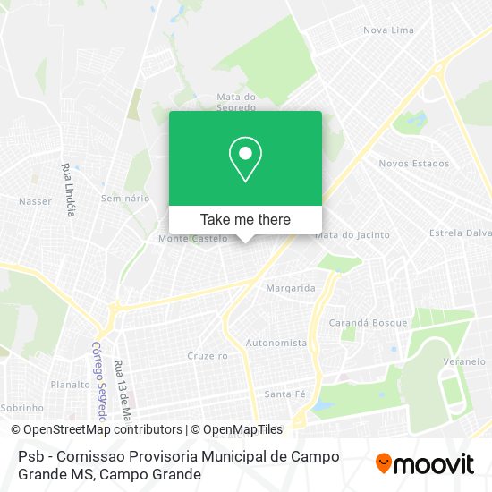 Mapa Psb - Comissao Provisoria Municipal de Campo Grande MS