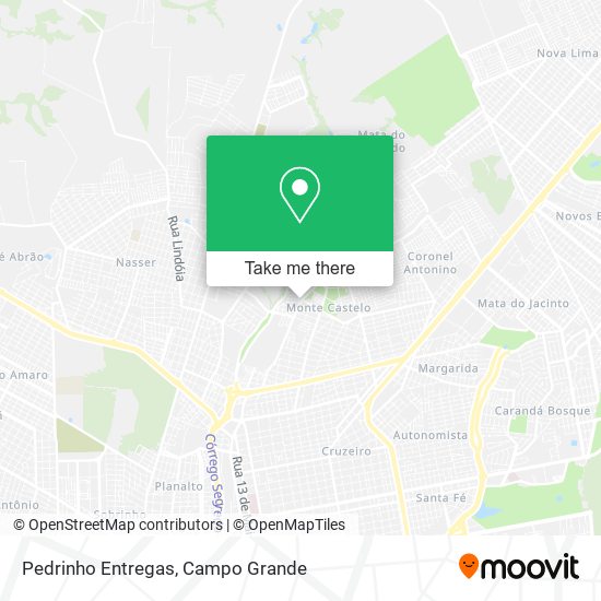 Pedrinho Entregas map