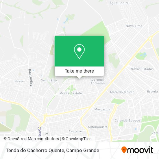 Mapa Tenda do Cachorro Quente