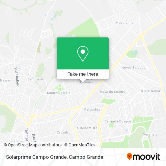 Mapa Solarprime Campo Grande