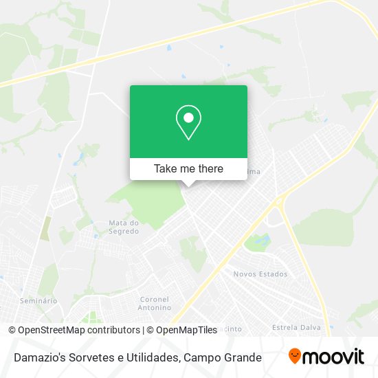 Damazio's Sorvetes e Utilidades map