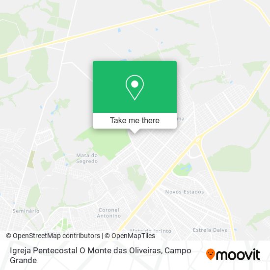 Mapa Igreja Pentecostal O Monte das Oliveiras