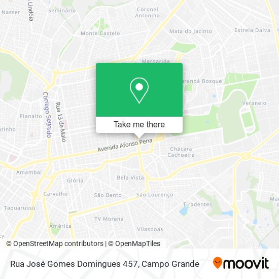 Mapa Rua José Gomes Domingues 457
